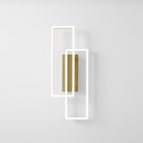 thumbnail of Dyana A 40W 1662lm 3000K LED-Wandleuchte aus gebürstetem Gold-Aluminium, dimmbar, Phasenanschnitt, Direktlicht - Gealuce