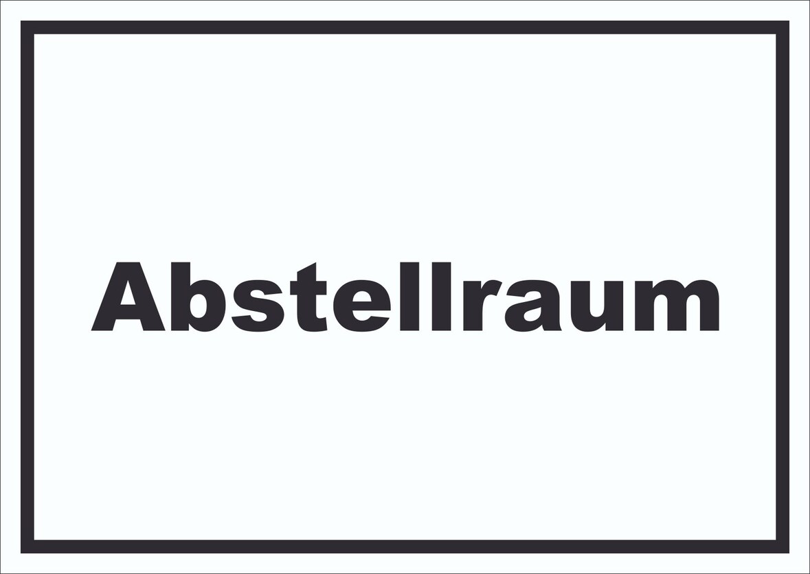 Abstellraum Schild mit Text Lager waagerecht A3 (297x420mm)