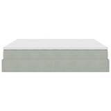 thumbnail of vidaXL Ottoman-Bett mit Matratzen Hellgrau 200x200 cm Samt