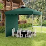 thumbnail of Tenda Dobrável 2,5x2,5 m Tenda de Jardim com 1 Parede Lateral Altura Ajustável para Campismo Festas Verde