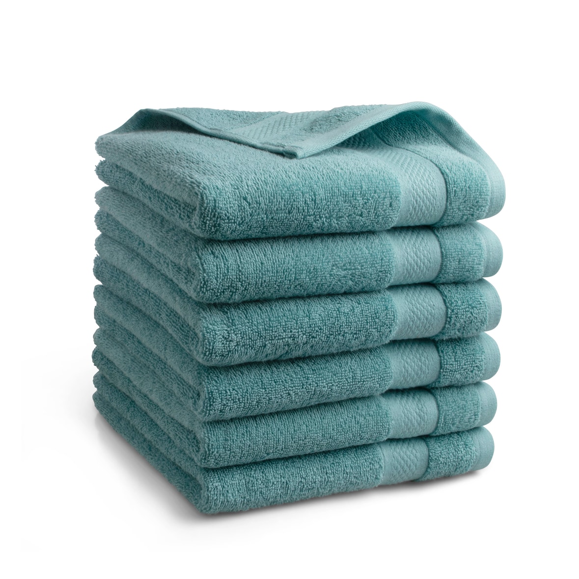 DoubleDry Handdoeken 6 st 50x100 cm - 100% katoen 500 g/m2 - denimblauw
