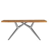 thumbnail of SIT Möbel Esstisch 160 cm | Tischplatte 50 mm Teak natur | Gestell Metall antiksilber | B 160 x T 90 x H 76 cm | 15520-40 | Serie TABLES & CO