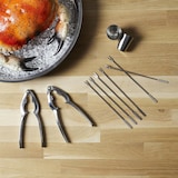 thumbnail of Juego de cubiertos para marisco de 10 piezas en acero inoxidable – Incluye cascanueces, tenedores y cuencos para salsa – Plateado