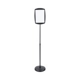 thumbnail of Bi-Office - Letrero de piso rectangular, horizontal, negro, 270x470 mm