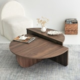 thumbnail of Table basse en aggloméré Podium noyer Hanah Home