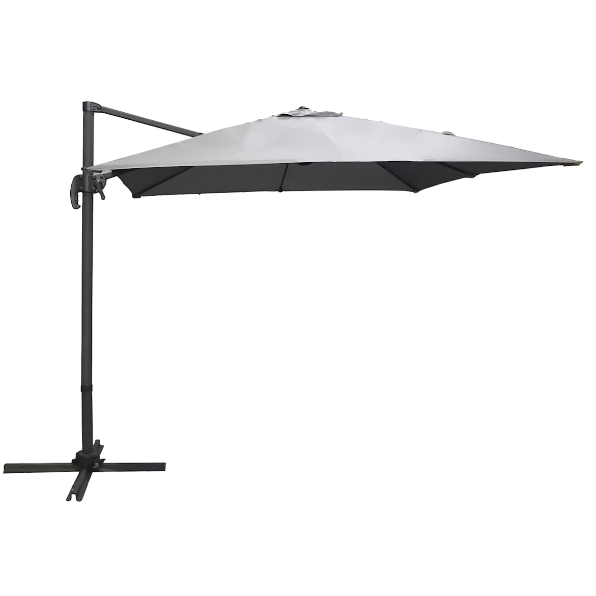Casa Collection ombrellone con braccio Jouvet 2,5x2,5 m grigio