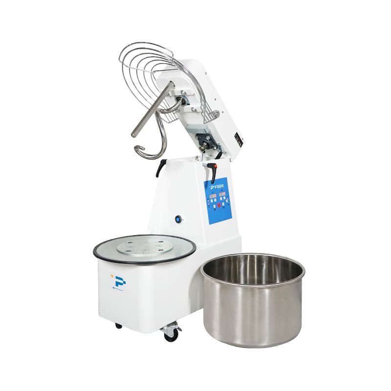 Impastatrice a spirale a 2 velocità con testa sollevabile / vasca estraibile per impasti alta idratazione - capacità 48 lt