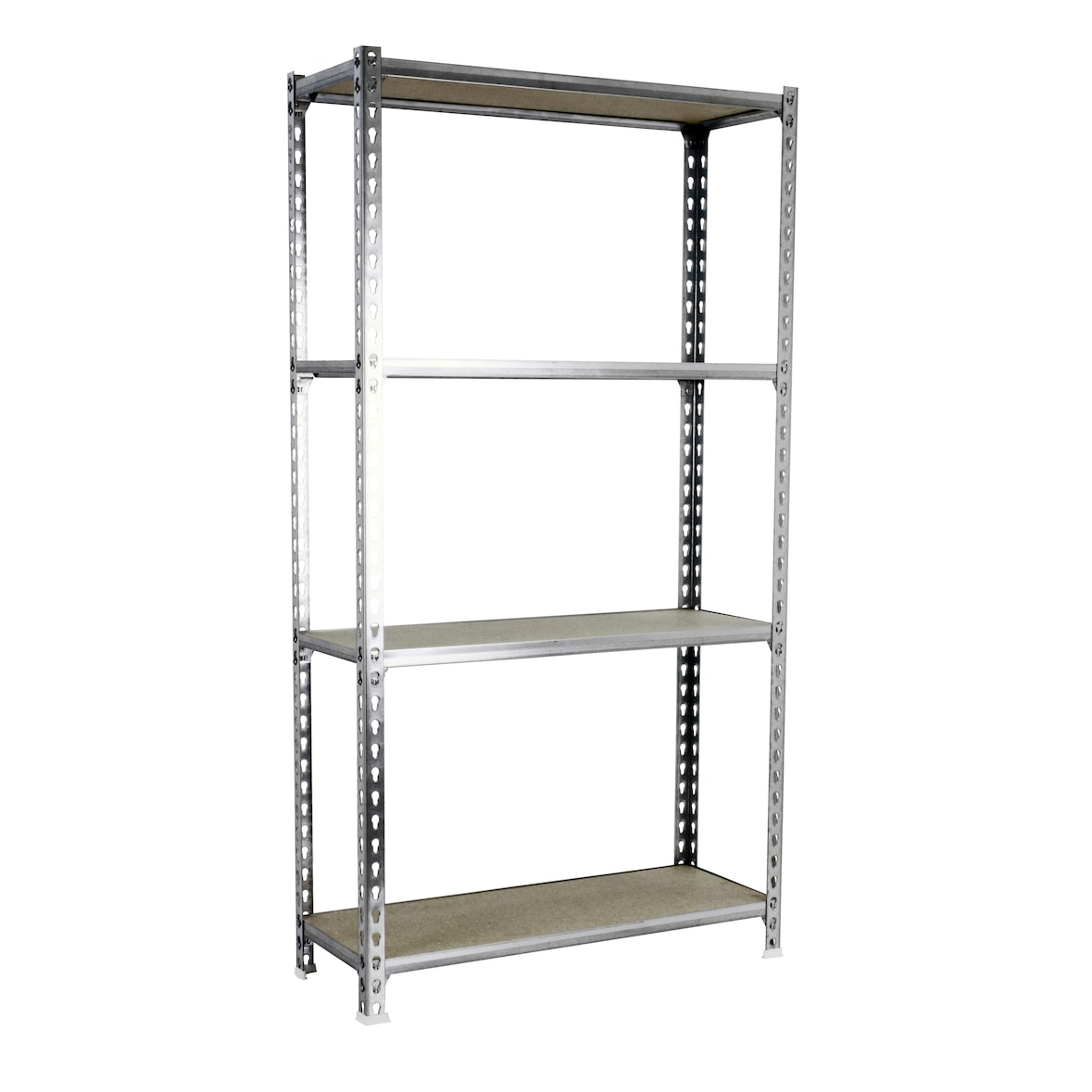 SimonRack Estante Metálico 1500x1200x500 mm, 4 Prateleiras em Madeira, Estrutura em Aço, 200 kg por Nível, Galvanizado/Madeira – Maderclick