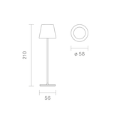 thumbnail of Akku-Tischleuchte Nuindie Pocket dimmbar LED IP54 USB-C tragbar 210mm delfinblau