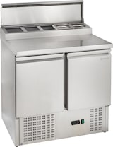 thumbnail of GastroHero Belegstation PSH200 | 240 Liter | Kühlaufsatz | für 5x 1/6 GN Behälter | Edelstahl | Pizza Salat Vorbereitung | Kühltheke Gastronomie