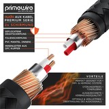 thumbnail of Primewire Klinkenkabel 3,5 mm AUX - Audio Verbindungskabel / Kupplung mit Nylonmantel - 2m