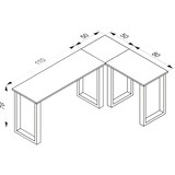 thumbnail of U Schreibtisch Eckschreibtisch L Form 160x130x50