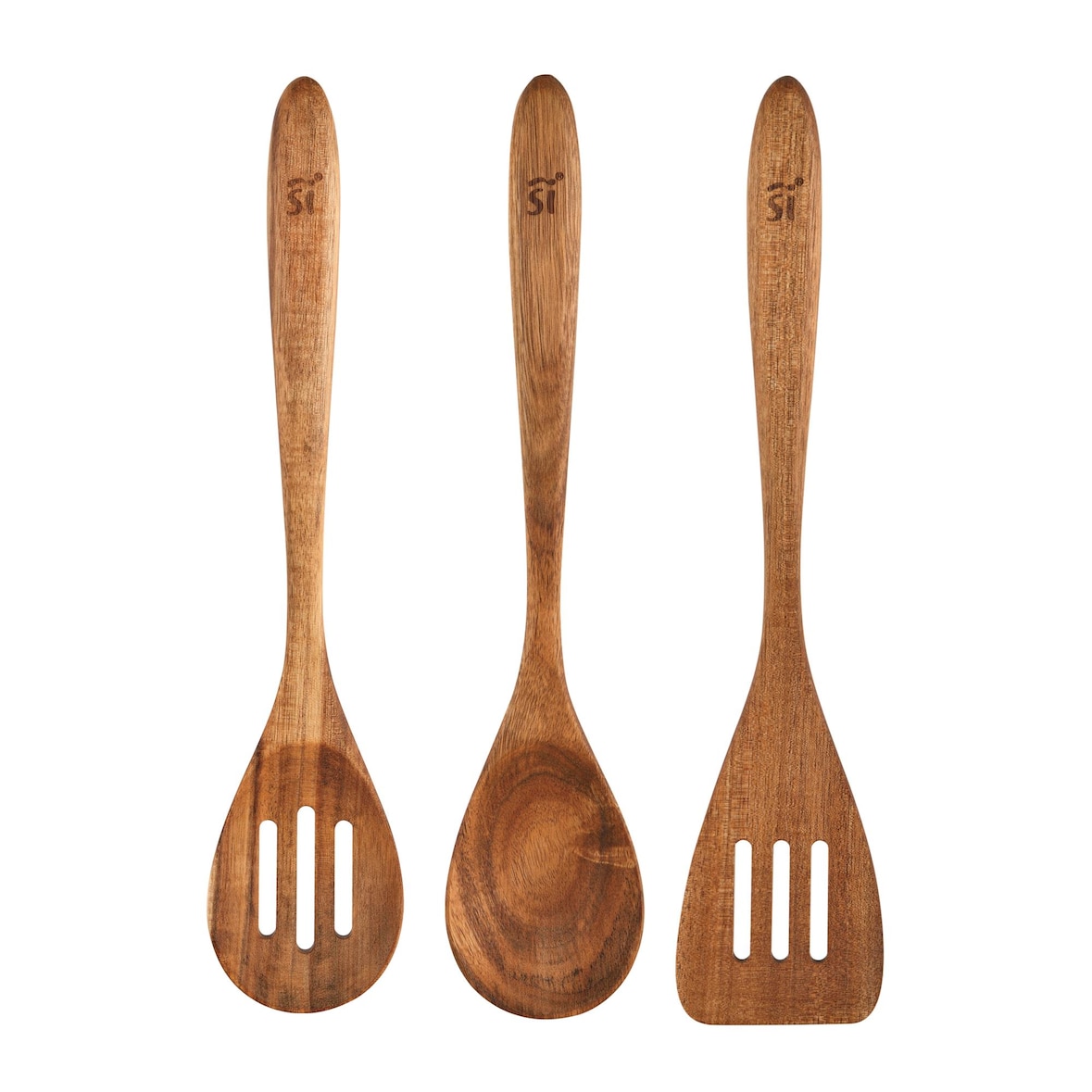 San Ignacio Noia - Conjunto de 3 utensílios de cozinha em madeira de acácia