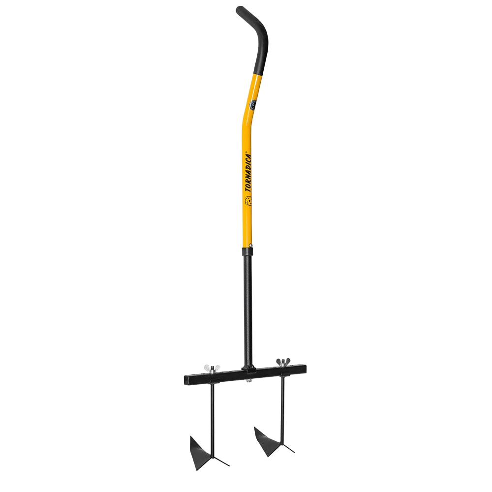 TORNADICA Garten Doppel-Häufler mit Stiel Häufelpflug Handpflug Gartenpflug Kultivator Reihenzieher Furchenzieher Grubber für Kartoffeln Gemüse