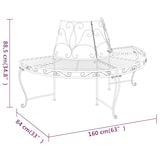 thumbnail of vidaXL Baumbänke Halbrund 2 Stk. Ø160 cm Schwarz Stahl