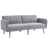 thumbnail of Sofá Cama de 2 Plazas Tela con Respaldo Ajustable en 3 Posiciones y Patas de Madera Sofá Doble Convertible en Cama para Salón Oficina 173x75x73 cm