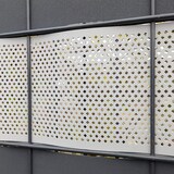 thumbnail of zaun|zu® Sichtschutzstreifen Premium Gelocht Diamant-Muster für Doppelstabmatten Schwarz 2,55 m