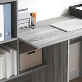 thumbnail of vidaXL Schreibtisch Graues Sonoma 131,5 x 50 x 106,5 cm Holzwerkstoff