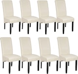 thumbnail of tectake 8 sedie da sala da pranzo con seduta ergonomica - crema - 403990
