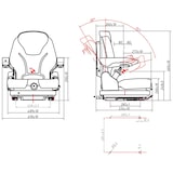 thumbnail of hillvert - Hillvert HT-RUNDLE-17 Siège de Tracteur Universel Agricole - 46 x 46 cm Avec Suspension Réglable