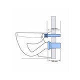 thumbnail of Aloni WC Anschlussgarnitur Anschlussrohr gerade für Wand-WC DN90 DN45 220mm