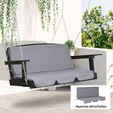 thumbnail of Outsunny cojín para columpio de 2 piezas 130x45x5 cm cojín para balancín cojín de asiento y respaldo acolchado para jardín terraza balcón exterior