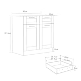 thumbnail of Keukenmeubel Colura H. 82 x L. 80 x P. 46 cm Wit