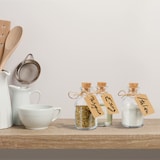 thumbnail of Relaxdays Dekogläser 30er Set, Glasflaschen mit Korken, 60 ml, zum Befüllen mit Deko, Gewürzgläser, transparent/natur