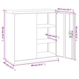 thumbnail of vidaXL Aktenschrank Anthrazit 90x40x90 cm Stahl