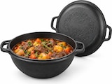 thumbnail of Schmortopf aus Gusseisen – 8 Liter – Kochen im Freien – Grillpfanne aus Gusseisen – Geschenk – Kochgeschirrset – PFAS-frei – Schwarz
