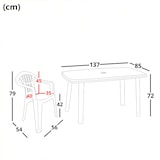 thumbnail of Ensemble de 6 fauteuils Ratak avec table ovale rectangulaire vert Cayman