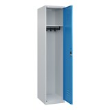 thumbnail of C+P Spind Classic PLUS, 1 Abteil, HxBxT 185x40x50cm, Zylinderschloss, Hellgrau/Lichtblau von PROREGAL