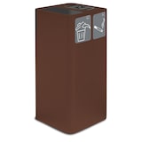 thumbnail of Stil Casa PURE contenitore raccolta rifiuti con posacenere, acciaio verniciato, 38x38xh. 80 cm, due pittogrammi magnetici inclusi, 100 litri, corten.