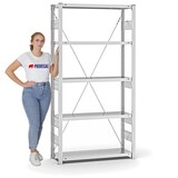 thumbnail of PROREGAL Fachbodenregal Stecksystem | Grundregal | HxBxT 200x100x30cm | 5 Ebenen | Fachlast 300 kg | Einseitig nutzbar | Lichtgrau