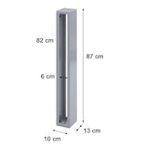 thumbnail of Fahrradbügel HWC-J80, Fahrradständer Anlehnbügel, verzinkter Stahl Outdoor-pulverbeschichtet 87x10x13cm ~ grau