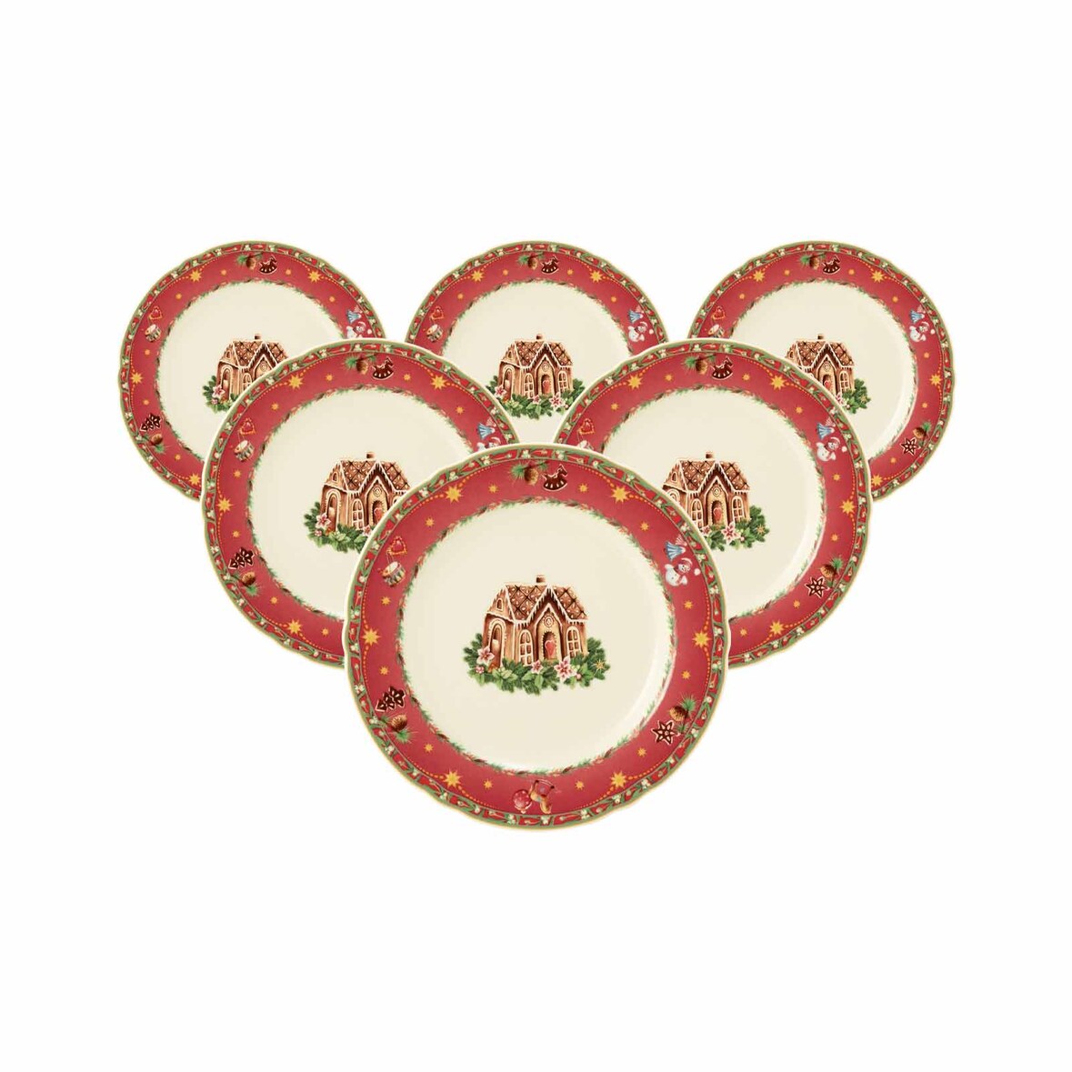 Seltmann Weiden Marieluise Weihnachtsnostalgie Brotteller ø 17 cm 6er Set