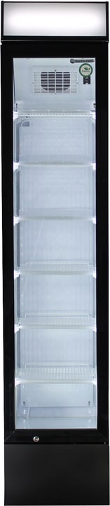 thumbnail of Gastro-Cool Schmaler Flaschenkühlschrank mit Werbedisplay in schwarz/ weiß / 150l - GCDC130