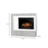 thumbnail of Freistehender elektrischer LED-Kamin, Weiß/Zement - PULMARI