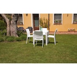 thumbnail of Tavolo quadrato 80x80 Ole' rattan color bianco. Marchio Grandsoleil.
