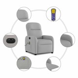 thumbnail of vidaXL Massagesessel Elektrisch Wolkengrau Stoff