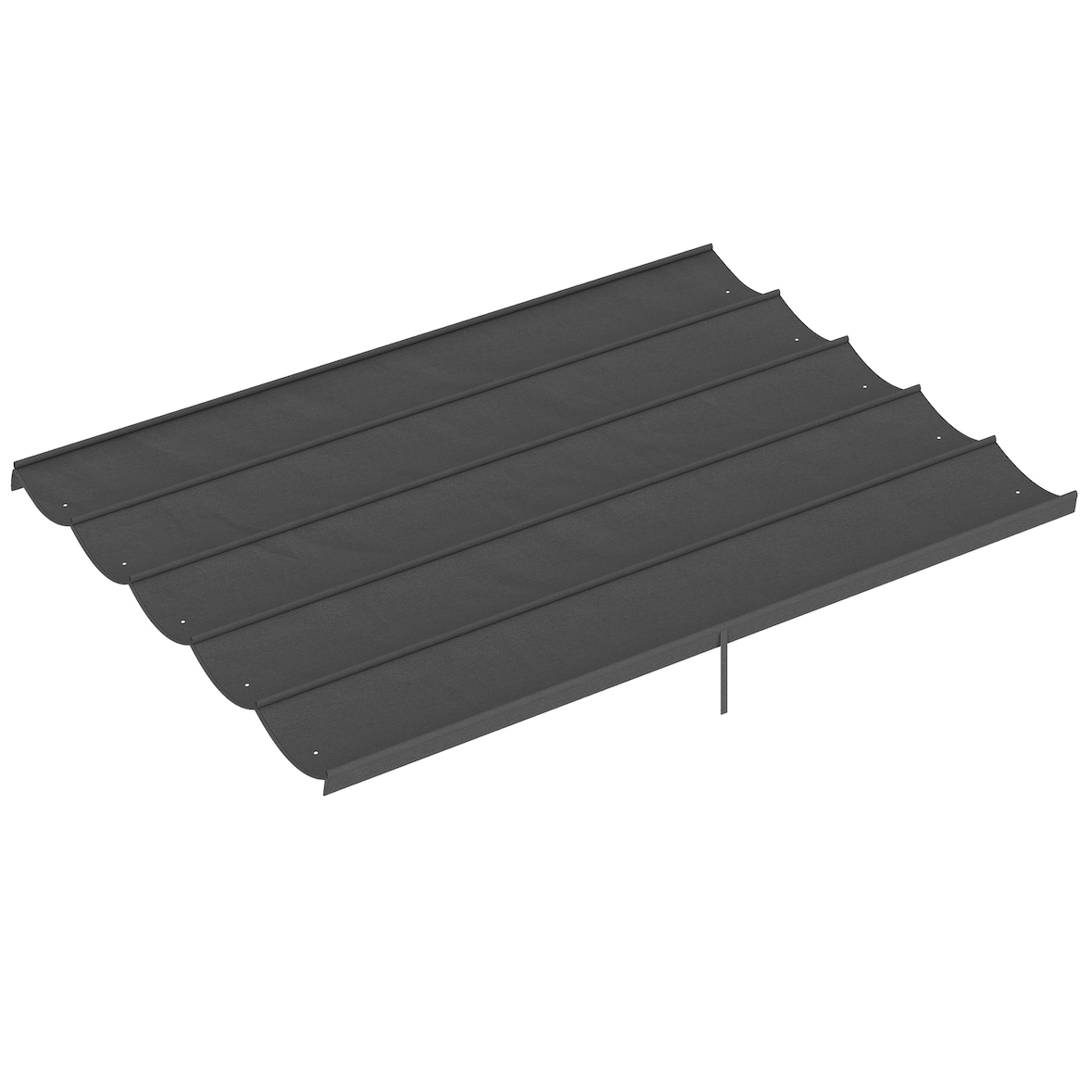 Outsunny cubierta para pérgola 3,5x2,6 m techo de repuesto retráctil para marco de pérgola de 4x3 m toldo de tela solo con 10 orificios de drenaje