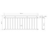 thumbnail of ECD Germany Französischer Balkon 90x184 cm Schwarz matt | 14 Füllstäbe, Stahl pulverbeschichtet, Balkongeländer Fenstergitter