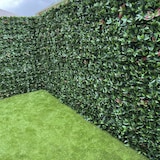 thumbnail of WellHome – Giardino verticale artificiale – Pannello siepe 100x100 cm per interni ed esterni – Foglie verdi con dettagli rossi