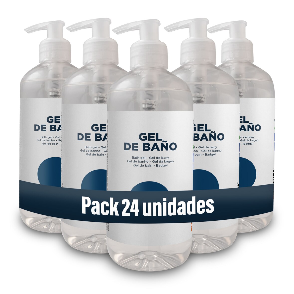 Gel de baño - Colección EcoStay - 24  x 500ml - Amenities hotel, Cuidado personal, pH neutro, hidratante