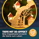 thumbnail of Monzana Schwibbogen Landschaft Holz Hellbraun LED Beleuchtet Weihnachten Deko Weihnachtsbogen Lichterbogen