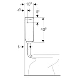 thumbnail of Geberit Aufputz-Spülkasten AP140 2-Mengen-Spülung Weiß, tief-/halbhochhängend