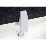 thumbnail of Tischtrennwand HWC-G76, Büro-Sichtschutz Schreibtisch Pinnwand, Schallschutz Stoff/Textil mit Prägung ~ 100x30cm schwarz