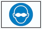 thumbnail of Weitgehend lichtundurchlässigen Augenschutz benutzen Symbol Schild A3 Rückseite selbstklebend