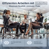 thumbnail of CLOUVOU SmartSeat, ergonomischer Bürostuhl, Rückenlehne mit Mesh Bezug, FlipUp-Armlehnen, 3D-Kopfstütze, BladeWheels, Schwarz
