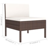 thumbnail of vidaXL 10-tlg. Garten-Lounge-Set mit Auflagen Poly Rattan Braun
